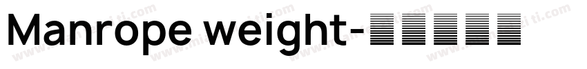 Manrope weight字体转换